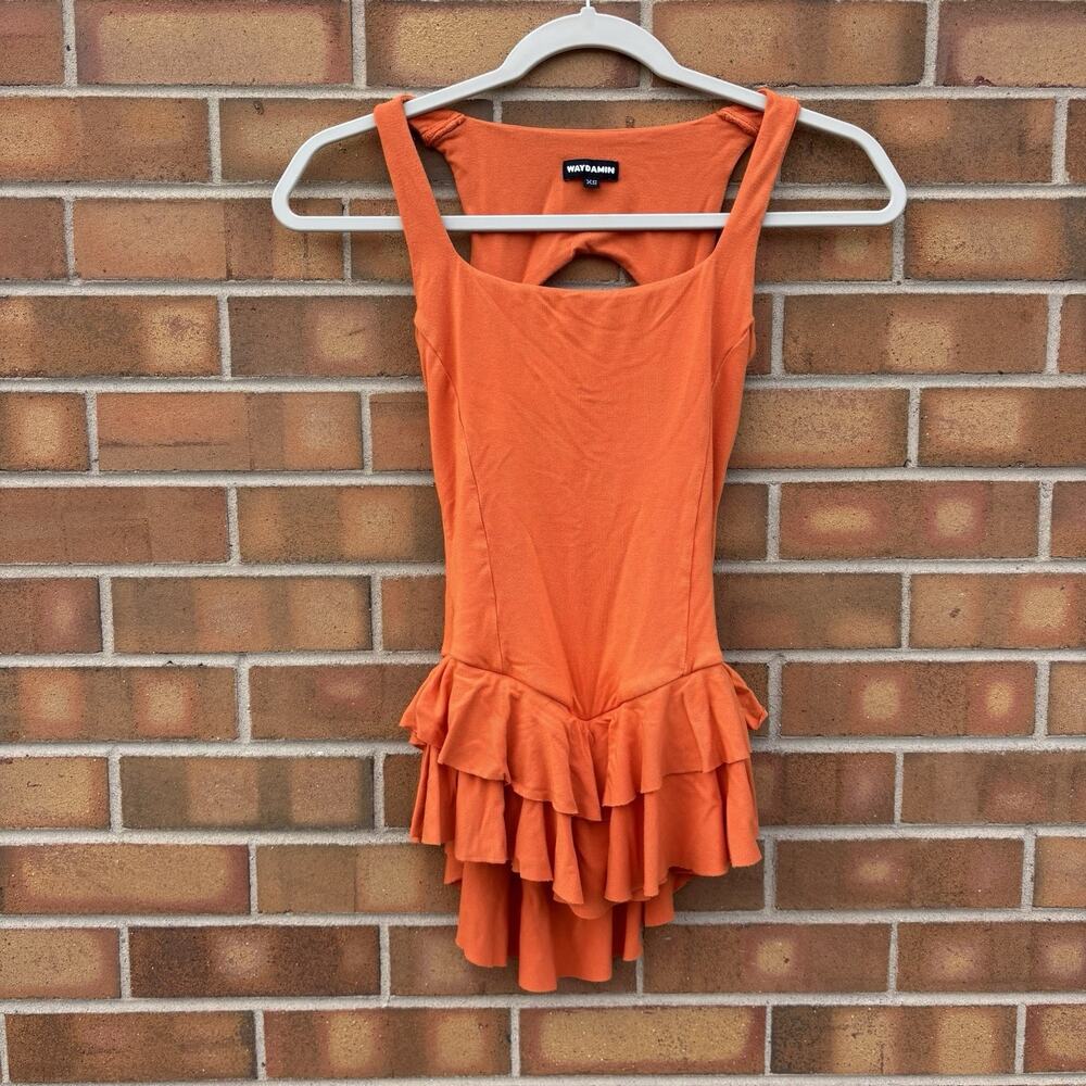 Waydamin Buns Our Mini Dress XS Orange Jayda Cheaves